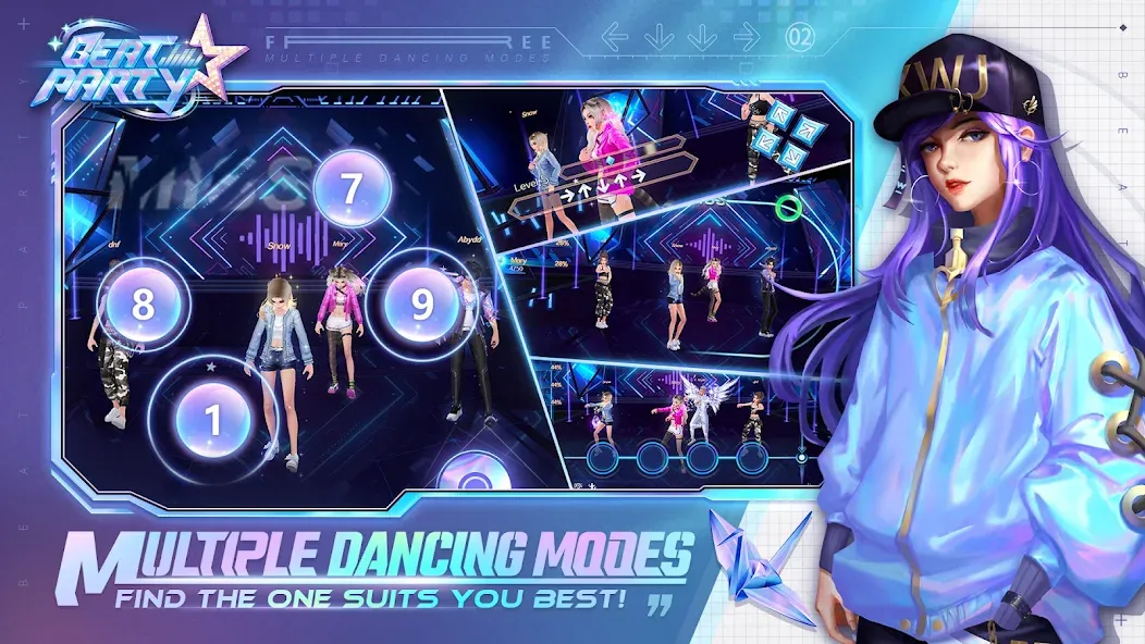 Beat Party (Бит Пати) МОД/Взлом [Меню, Бесконечные монеты и Открытые уровни] Screenshot 2