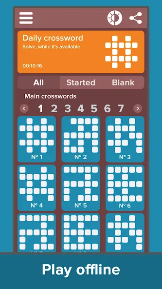Crossword: Grand collection МОД/Взлом [Деньги, Монеты и Меню MOD] Screenshot 3