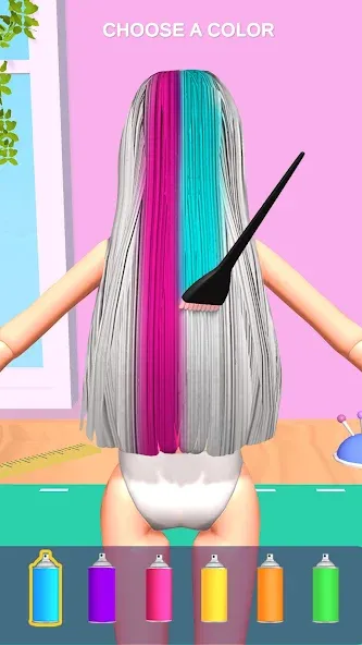 Doll Makeover - DIY 3D Dolly МОД/Взлом [Много денег, Монет и Все открыто] Screenshot 3