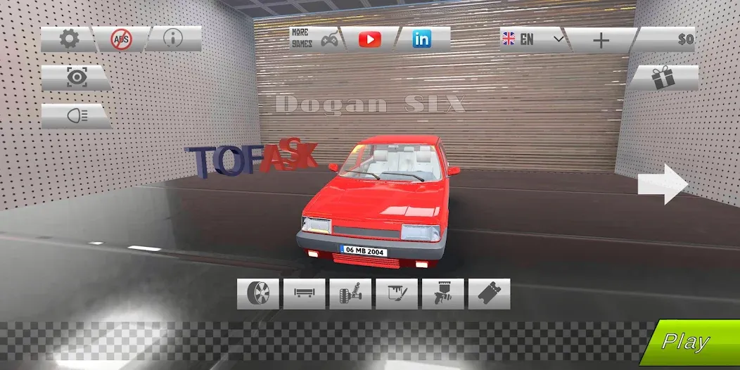 TOFAS Dogan SLX Simulation МОД/Взлом [Меню, Бесконечные монеты и Открытые уровни] Screenshot 1