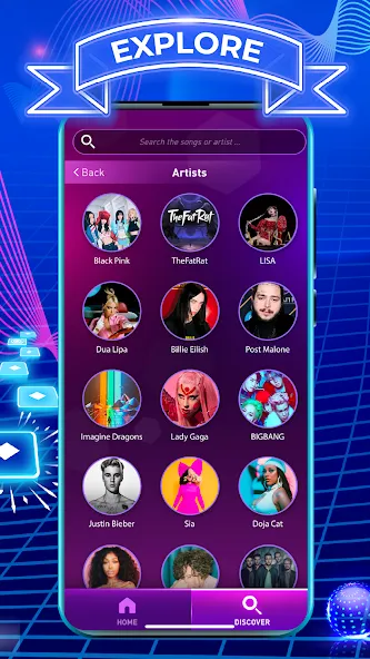 Tiles Hop: EDM Rush (Тайлс Хоп) МОД/Взлом [Меню, Бесконечные монеты и Открытые уровни] Screenshot 3