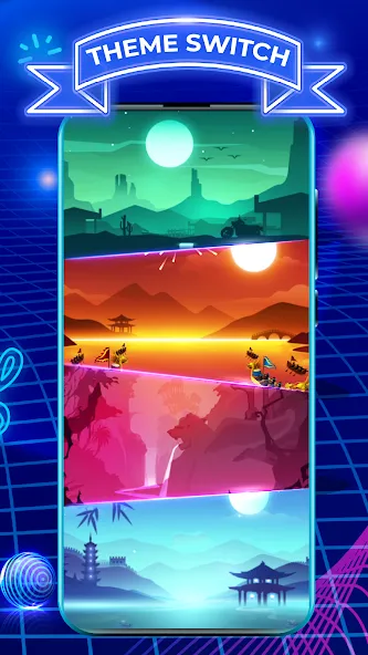 Tiles Hop: EDM Rush (Тайлс Хоп) МОД/Взлом [Меню, Бесконечные монеты и Открытые уровни] Screenshot 5