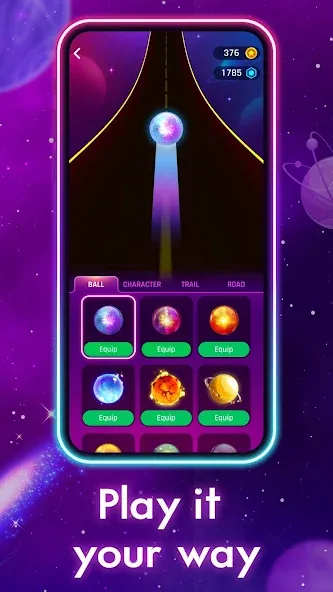Dancing Road: Color Ball Run! (Дансинг Роад) МОД/Взлом [Много монет, Открытые уровни и Мега MOD] Screenshot 4