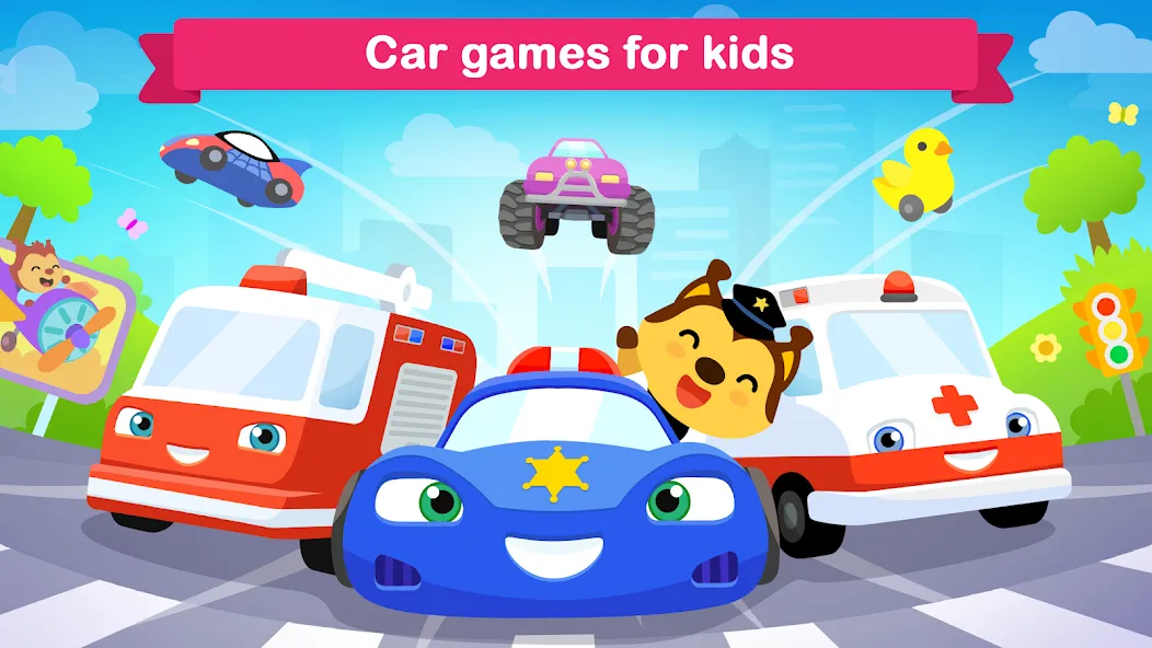 Car games for kids & toddler МОД/Взлом [Все открыто, Дополнительные деньги и Меню MOD] Screenshot 1