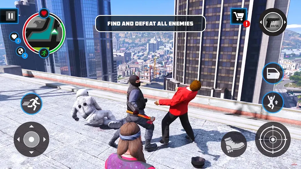 Gangster City: Thug King (Гэнгстер Сити) МОД/Взлом [Много монет, Открытые уровни и Мега MOD] Screenshot 5