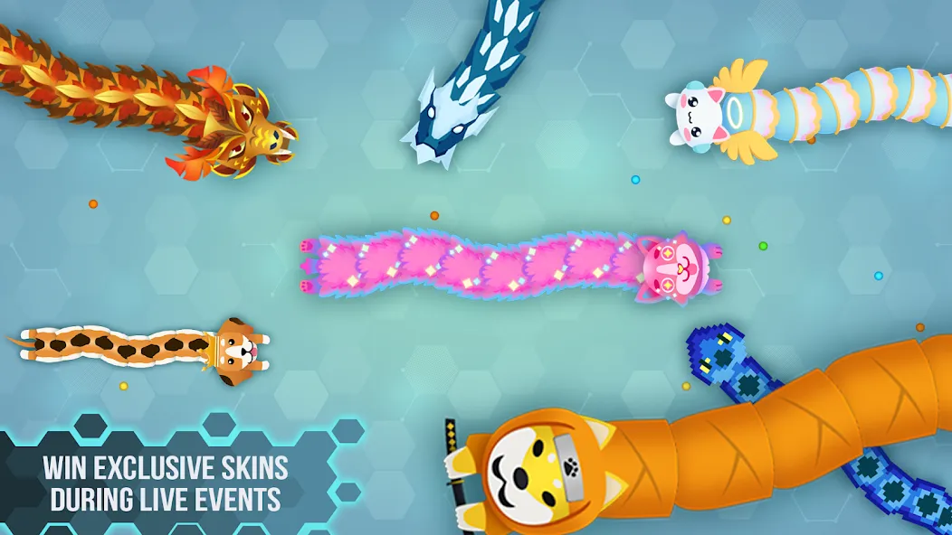 Snake.io - Fun Snake .io Games МОД/Взлом [Деньги, Монеты и Меню MOD] Screenshot 3