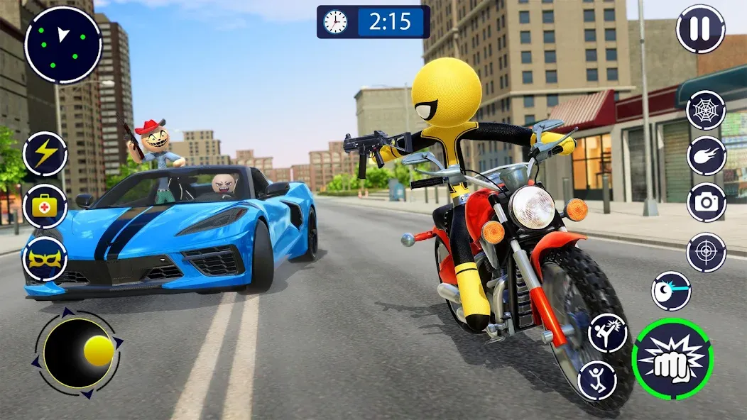 Spider Stickman Rope Hero Game МОД/Взлом [Меню, Бесконечные монеты и Открытые уровни] Screenshot 2