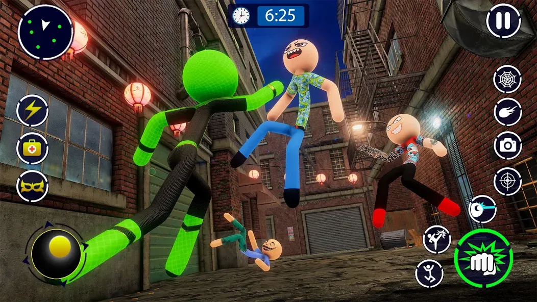 Spider Stickman Rope Hero Game МОД/Взлом [Меню, Бесконечные монеты и Открытые уровни] Screenshot 4