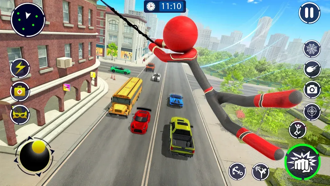 Spider Stickman Rope Hero Game МОД/Взлом [Меню, Бесконечные монеты и Открытые уровни] Screenshot 5