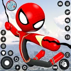 Скачать Взломанная Spider Stickman Rope Hero Game на Андроид (Много денег и без рекламы)