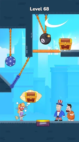 Cut Master: Fun Rope Cut Game (Кат зе Роуп) МОД/Взлом [Все открыто, Дополнительные деньги и Меню MOD] Screenshot 2