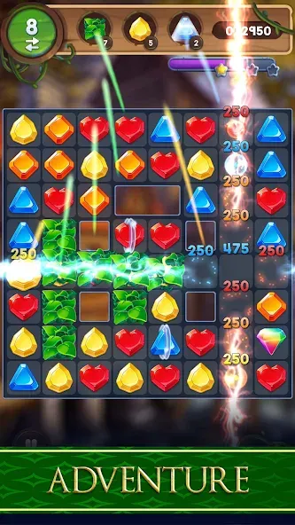 Avalon Jewels Match-3 (Авалон Джуэлс) МОД/Взлом [Все открыто, Дополнительные деньги и Меню MOD] Screenshot 2