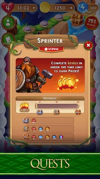 Avalon Jewels Match-3 (Авалон Джуэлс) МОД/Взлом [Все открыто, Дополнительные деньги и Меню MOD] Screenshot 5