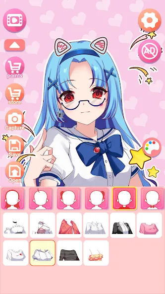 Viya Avatar Maker:emoji (Вия Аватар Мейкер) МОД/Взлом [Много монет, Открытые уровни и Мега MOD] Screenshot 4