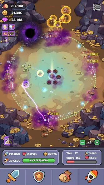 Wild Survival - Idle Defense (Уайлд Сурвивал) МОД/Взлом [Бесконечные деньги, Монеты и Мега MOD] Screenshot 5