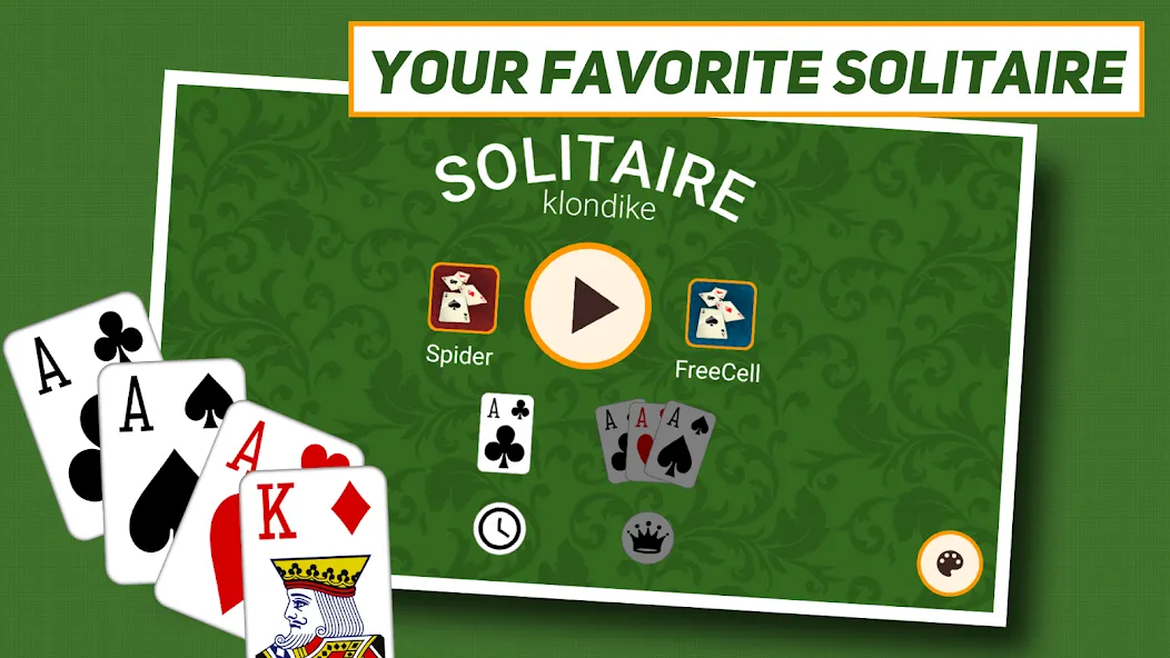 Klondike Solitaire: Classic МОД/Взлом [Много денег, Монет и Все открыто] Screenshot 1