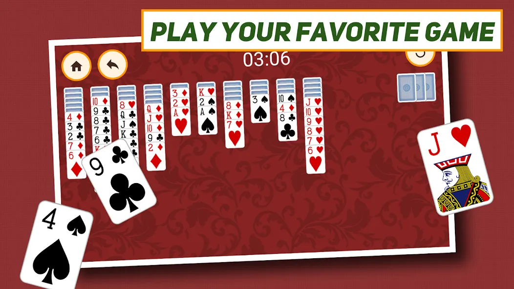 Spider Solitaire: Classic МОД/Взлом [Меню, Бесконечные монеты и Открытые уровни] Screenshot 5