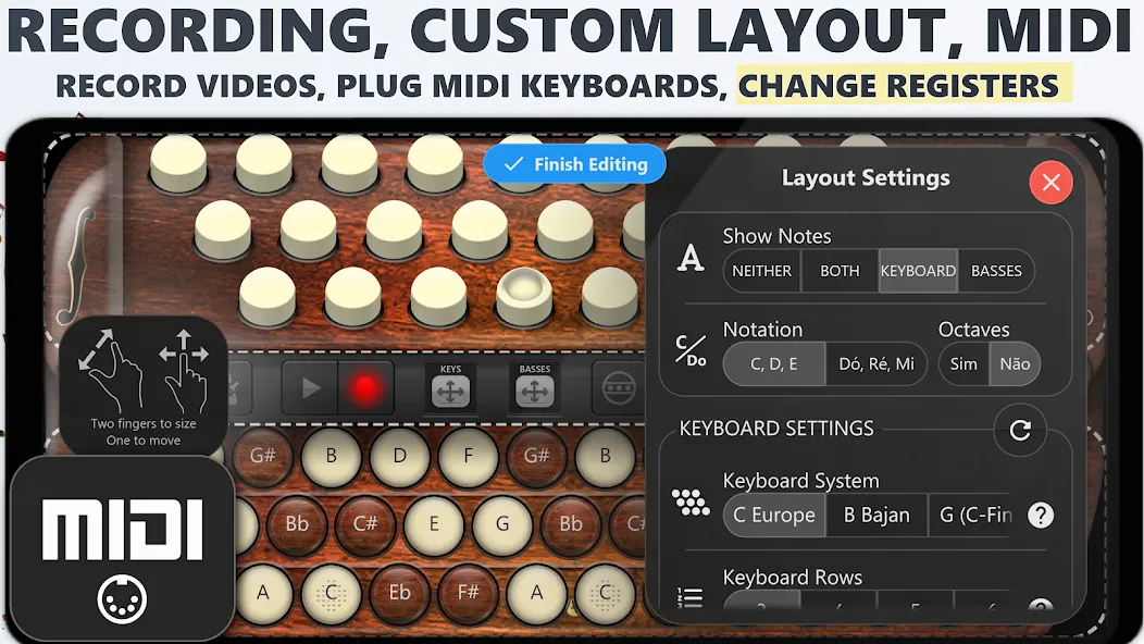 Accordion Chromatic Button (Аккордеон с хроматическими кнопками) МОД/Взлом [Все открыто, Дополнительные деньги и Меню MOD] Screenshot 5