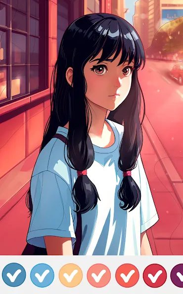 Anime Manga Color by Numbers МОД/Взлом [Деньги, Монеты и Меню MOD] Screenshot 3