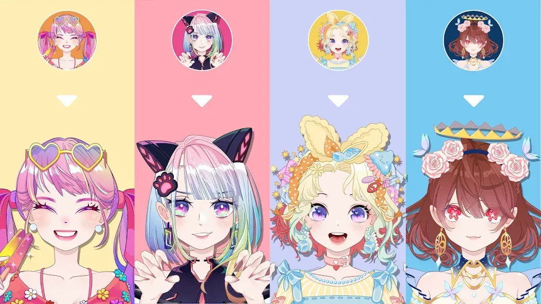 Anime Avatar Maker 2: Dress Up (Долл Аниме Аватар Мейкер Гейм) МОД/Взлом [Много монет, Открытые уровни и Мега MOD] Screenshot 5