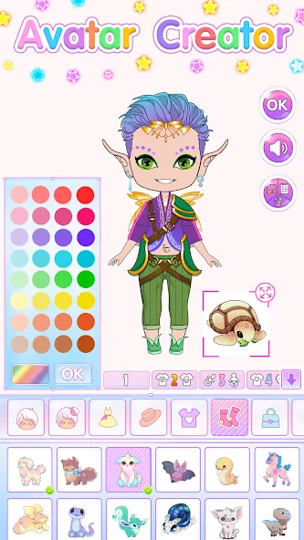 Chibi Doll Dress Up Games МОД/Взлом [Все открыто, Дополнительные деньги и Меню MOD] Screenshot 4