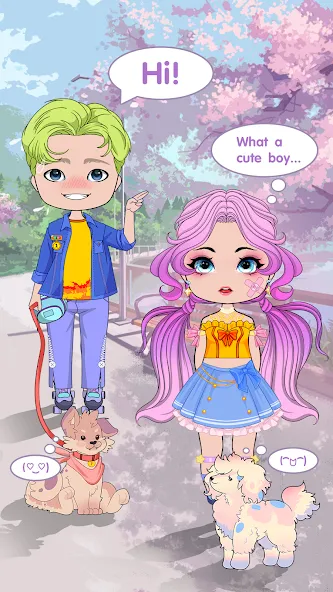 Chibi Doll Dress Up Games МОД/Взлом [Все открыто, Дополнительные деньги и Меню MOD] Screenshot 5