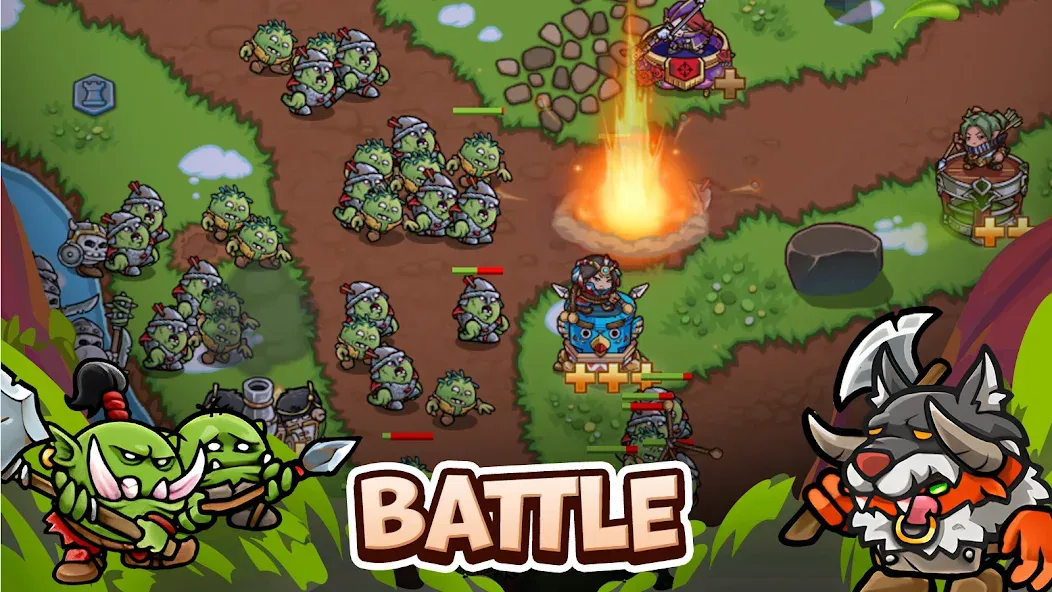 Crazy Defense Heroes - TD Game (Крейзи Дефенс Хероес) МОД/Взлом [Много денег, Монет и Все открыто] Screenshot 2