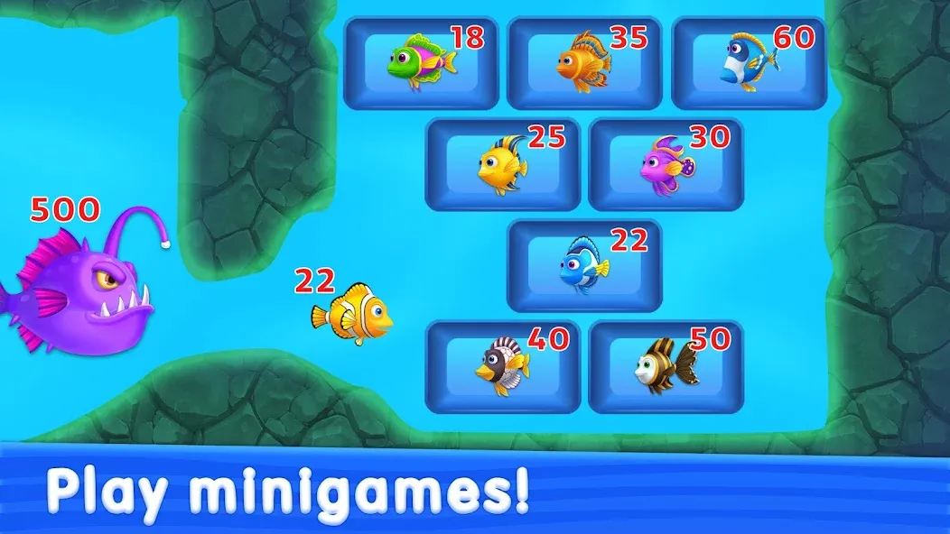 Solitaire TriPeaks: Aquarium (Солитер ТриПикс) МОД/Взлом [Деньги, Монеты и Меню MOD] Screenshot 2