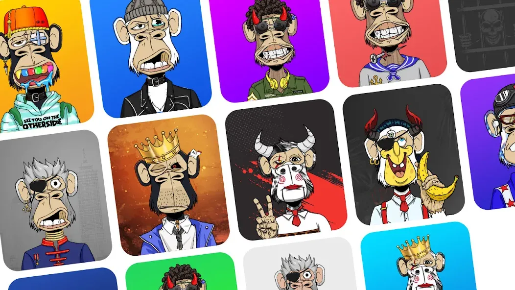 Bored Ape Maker - NFT Art (Боред Эйп Мейкер) МОД/Взлом [Все открыто, Дополнительные деньги и Меню MOD] Screenshot 1