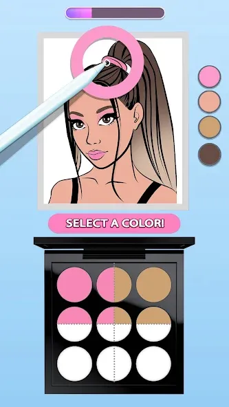 Makeup Kit - Color Mixing МОД/Взлом [Меню, Бесконечные монеты и Открытые уровни] Screenshot 2