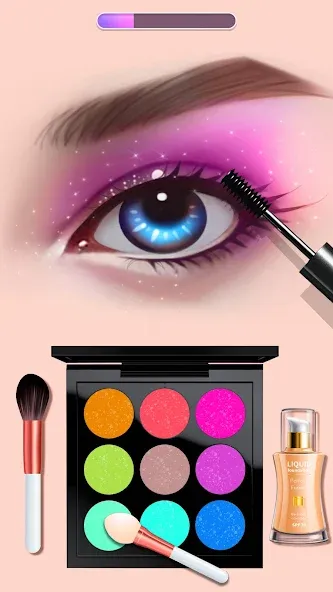 Makeup Kit - Color Mixing МОД/Взлом [Меню, Бесконечные монеты и Открытые уровни] Screenshot 3
