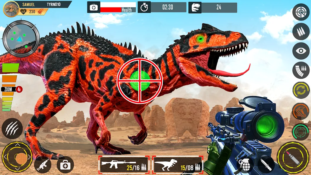 Real Dino Hunting Gun Games (Риал Дино Хантинг Ган Геймс) МОД/Взлом [Много монет, Открытые уровни и Мега MOD] Screenshot 1