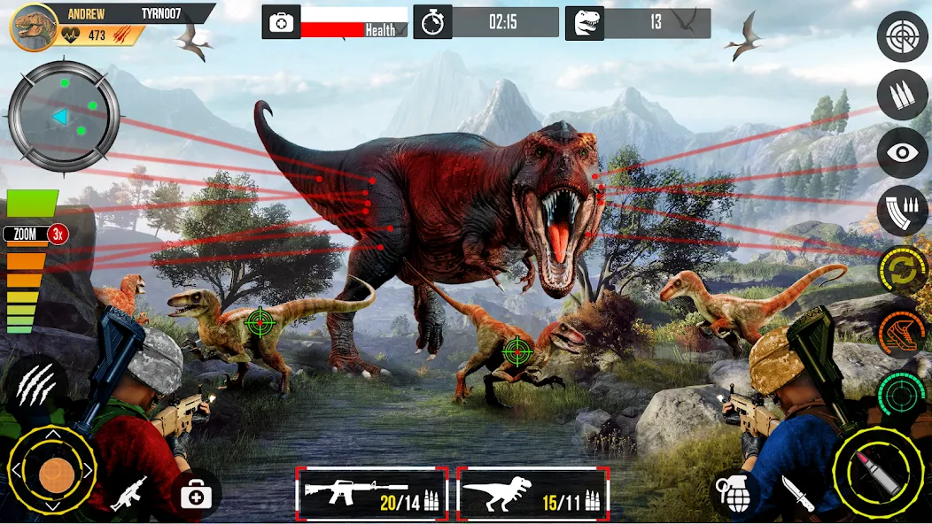 Real Dino Hunting Gun Games (Риал Дино Хантинг Ган Геймс) МОД/Взлом [Много монет, Открытые уровни и Мега MOD] Screenshot 3