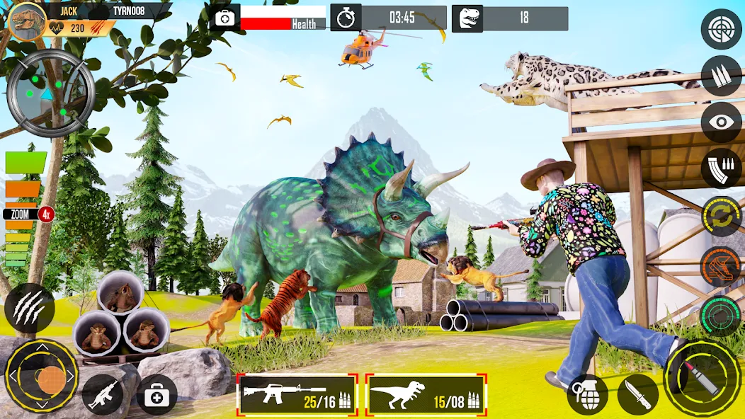 Real Dino Hunting Gun Games (Риал Дино Хантинг Ган Геймс) МОД/Взлом [Много монет, Открытые уровни и Мега MOD] Screenshot 4
