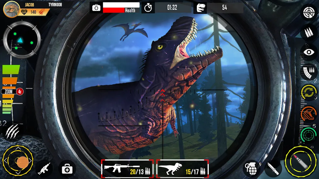 Real Dino Hunting Gun Games (Риал Дино Хантинг Ган Геймс) МОД/Взлом [Много монет, Открытые уровни и Мега MOD] Screenshot 5