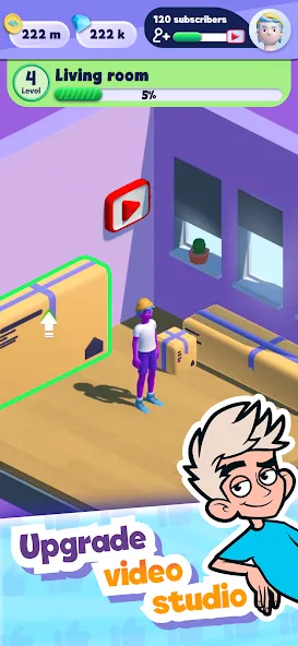 A4 Vlogger: Streamer simulator МОД/Взлом [Много монет, Открытые уровни и Мега MOD] Screenshot 2