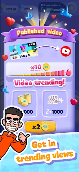 A4 Vlogger: Streamer simulator МОД/Взлом [Много монет, Открытые уровни и Мега MOD] Screenshot 3