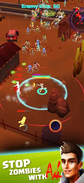 A4 vs Zombies - ZomBattle МОД/Взлом [Деньги, Монеты и Меню MOD] Screenshot 1