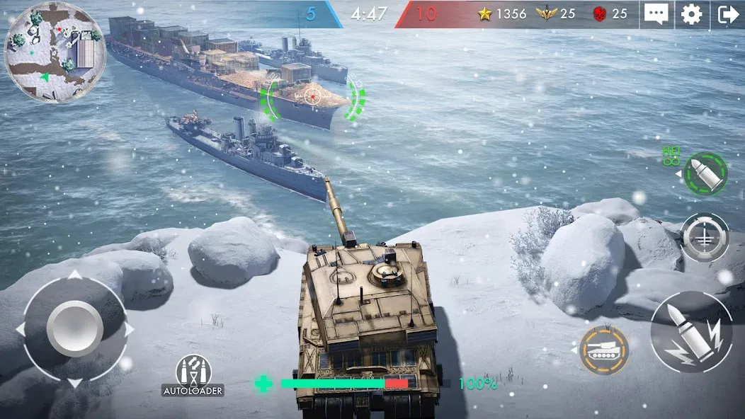 Tank Warfare: PvP Battle Game (Танковое сражение) МОД/Взлом [Много денег, Монет и Все открыто] Screenshot 1