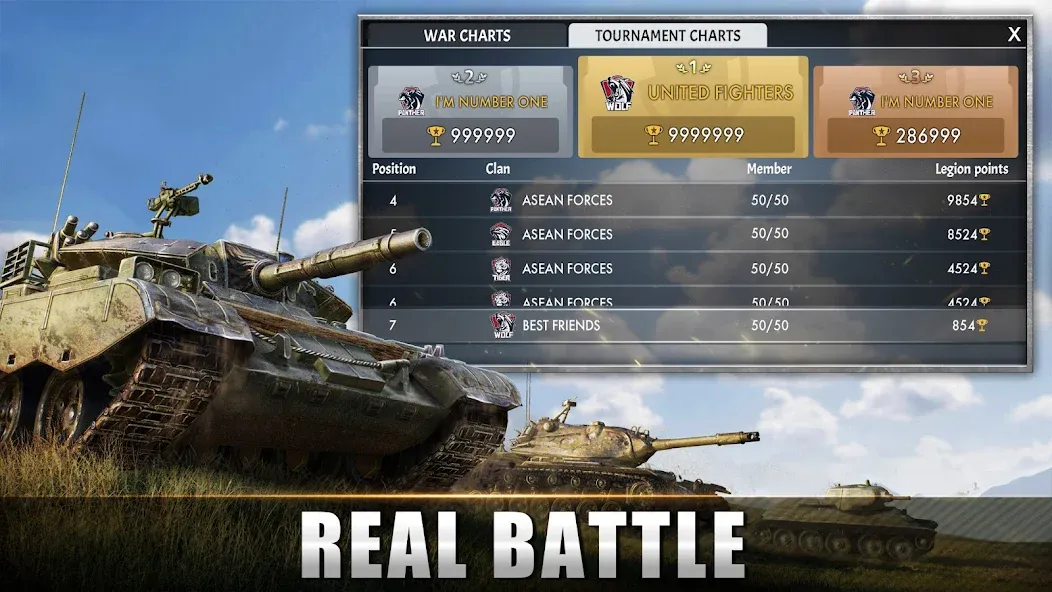 Tank Warfare: PvP Battle Game (Танковое сражение) МОД/Взлом [Много денег, Монет и Все открыто] Screenshot 2