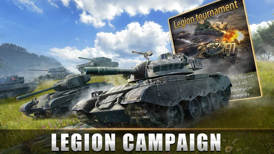 Tank Warfare: PvP Battle Game (Танковое сражение) МОД/Взлом [Много денег, Монет и Все открыто] Screenshot 3