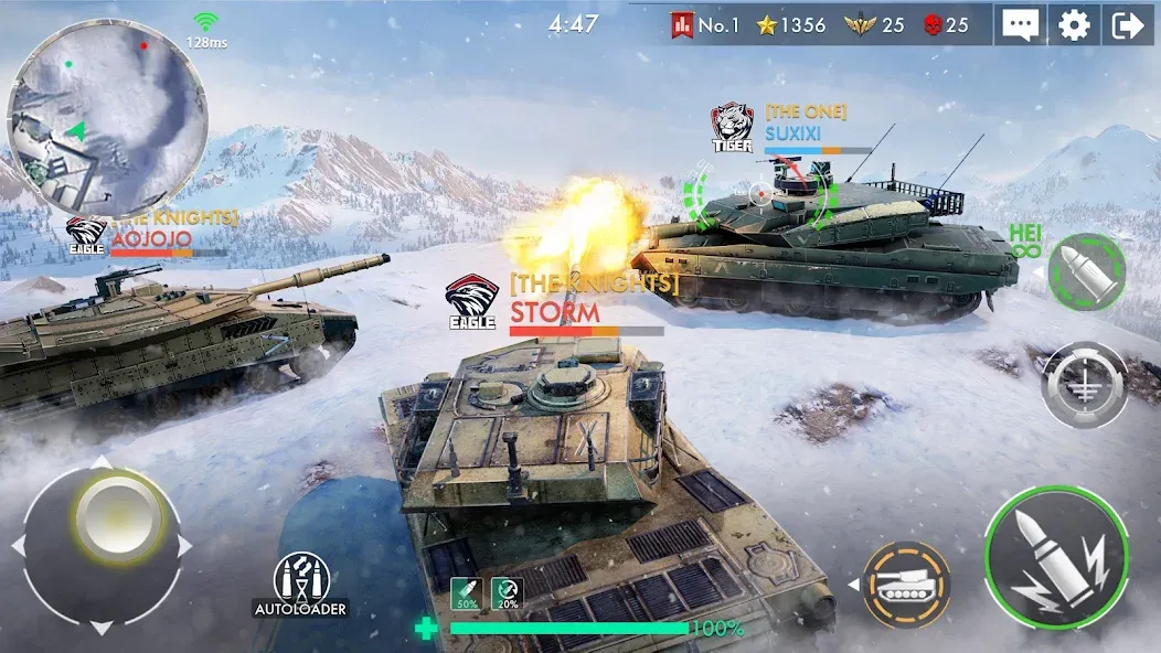 Tank Warfare: PvP Battle Game (Танковое сражение) МОД/Взлом [Много денег, Монет и Все открыто] Screenshot 5