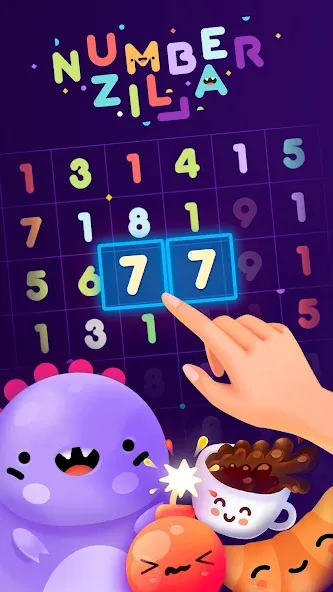 Numberzilla: Number Match Game (Намберзилла) МОД/Взлом [Много монет, Открытые уровни и Мега MOD] Screenshot 1