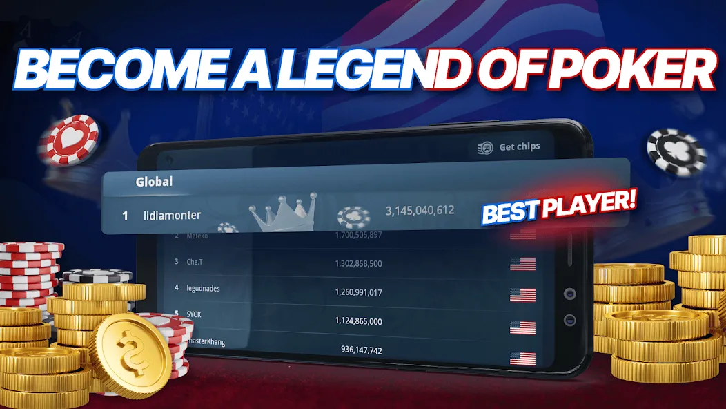 Appeak Poker – Texas Holdem (Аппик покер) МОД/Взлом [Деньги, Монеты и Меню MOD] Screenshot 4