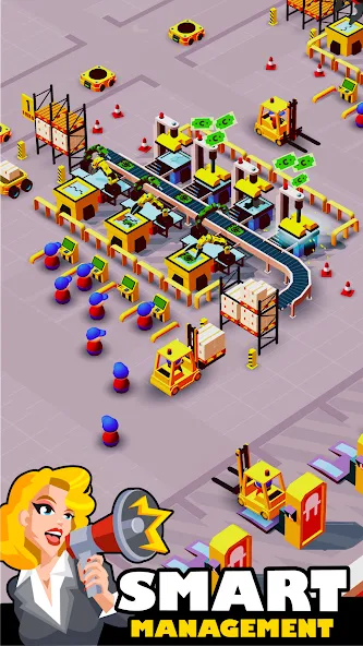 Idle Smartphone Tycoon Factory (Смартфон Фабрика Айдл Тайкун) МОД/Взлом [Много монет, Открытые уровни и Мега MOD] Screenshot 1