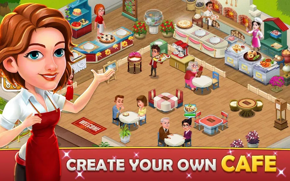 Cafe Tycoon – Cooking & Fun МОД/Взлом [Бесконечные деньги, Монеты и Мега MOD] Screenshot 1