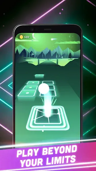 Hop Tiles 3D: Hit music game (Хоп Тайлс 3Д) МОД/Взлом [Деньги, Монеты и Меню MOD] Screenshot 2