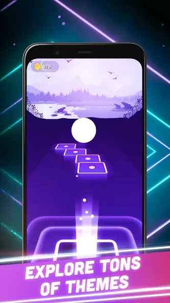 Hop Tiles 3D: Hit music game (Хоп Тайлс 3Д) МОД/Взлом [Деньги, Монеты и Меню MOD] Screenshot 3