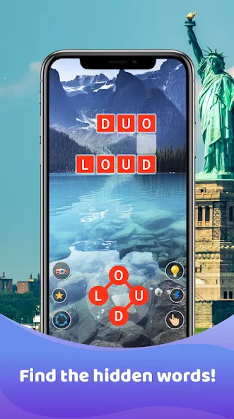 Word Game : Crossword (Кроссворд) МОД/Взлом [Деньги, Монеты и Меню MOD] Screenshot 1
