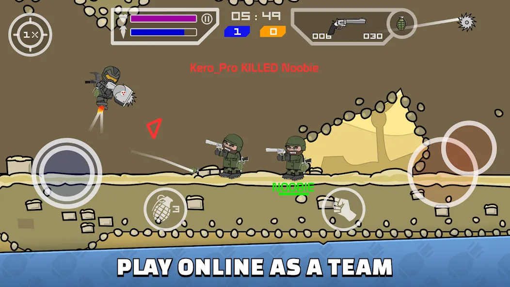 Mini Militia - War.io (Мини Милития) МОД/Взлом [Все открыто, Дополнительные деньги и Меню MOD] Screenshot 1